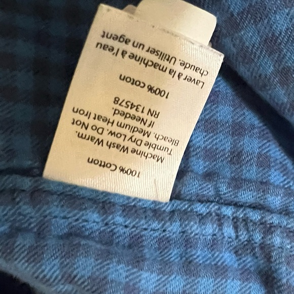 Vineyard, vines,large Tucker, slim fit plaid flannel shirt, blue, and pink - Picture 5 of 5